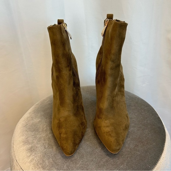 CAPE Robbin olive green suede ankle boots Sz 8.5 - Picture 3 of 8